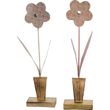 Dekorace ''Květina'', růžová, M, balení obsahuje 2 kusy! (DOPRODEJ)|Ego Dekor