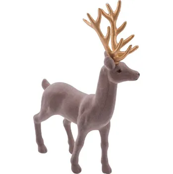 Bytová dekorace Ego Dekor Dekorace Jelen sametový, 13x4x18,5cm, ks