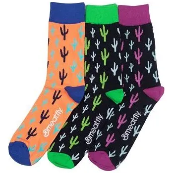 Pánské ponožky Ponožky Meatfly LEXY SOCKS - GIFT PACK Cactus velikost L/XL 43-46