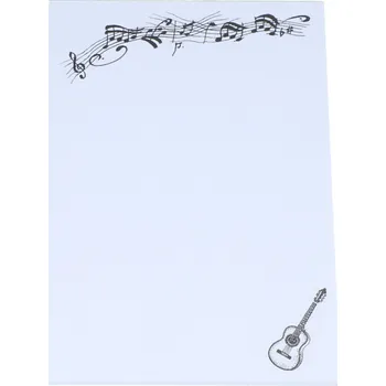 Blok musikboutique Poznámkový blok DIN A6 kytara