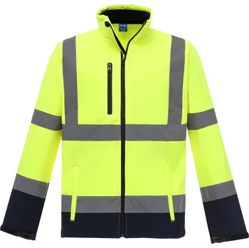 pracovní bunda Yoko Bunda HVK09 Hi-Vis, softshellová COT79VK09zw713-hi vis yell 3XL Žlutá fluorescent/navy