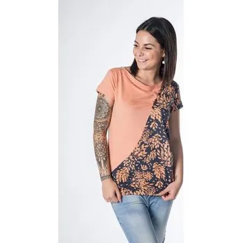 Pánské tričko Tričko Alife and Kickin ZOE Peach Aop velikost S