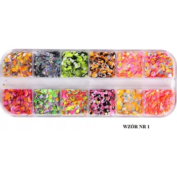 Ozdobné konfety na nehty a make-up 12v1 Č. 1