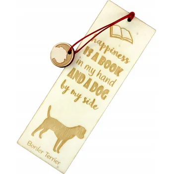 Doplněk ke knize Border teriér gravírovaná záložka do knihy se psem, jméno psa