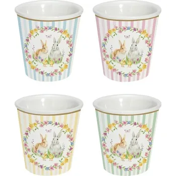 Velikonoční šálky na espresso 4ks Happy Easter 100ml, Easy Life