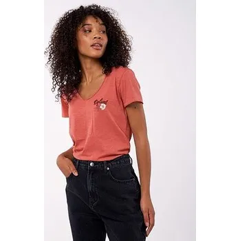 Pánské tričko Tričko Rip Curl SURF TREE HOUSE V NECK TEE Rose Gold velikost S