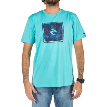Pánské oblečení Tričko Rip Curl WORN FLITER S/S TEE Aqua Sea velikost M