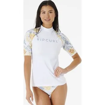 Pánská móda Lykra Rip Curl ALWAYS SUMMER UPF 50+ SS TOP White velikost XL