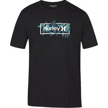 Pánské tričko Tričko Hurley BROTANICAL S/S TEE Black velikost XL