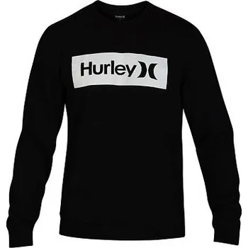 Pánská mikina Mikina Hurley O&O BOXED CREW FLEECE Black velikost L