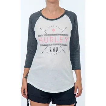 Tričko Hurley TRADING POST PERFECT RAGLAN Sail velikost XS