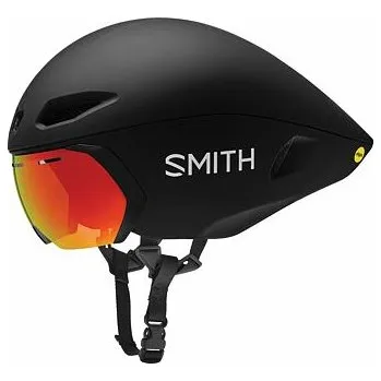 Cyklistická přilba Cyklistická helma + brýle Smith JETSTREAM TT Matte Black velikost S