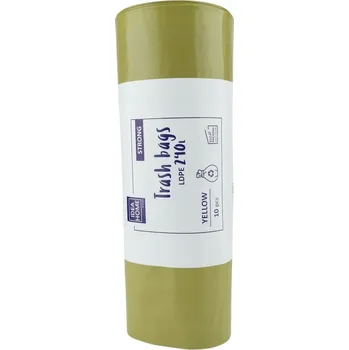 Pytle na odpadky PEVNÉ ŽLUTÉ LDPE VRECKA NA ODPAD 240L 10 Ks