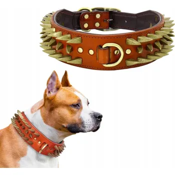 Obojek pro psa Kožený obojek pro psa ostnatý obojek Pet Artist vel. L