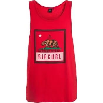Pánská móda Tričko Rip Curl CALI BEAR TANK Baton Red velikost M