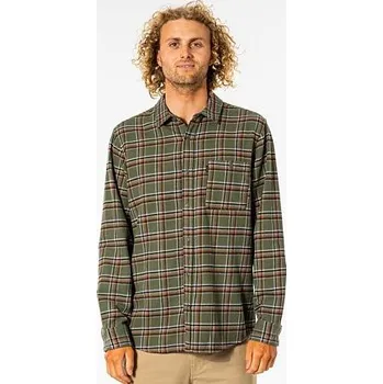 Pánská košile Košile Rip Curl SWC L/S FLANNEL Dark Olive velikost L