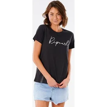 Tričko Rip Curl CLASSIC SHORE TEE Washed Black velikost L