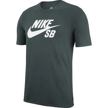 Pánská móda Tričko Nike SB LOGO T-SHIRT Midnight Green/White velikost XL
