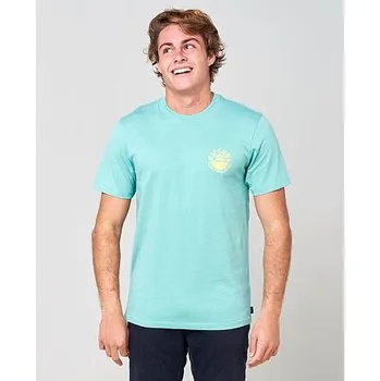 Pánské tričko Tričko Rip Curl DOWN THE LINE SS TEE Green Cream velikost L