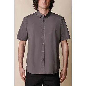 Pánská košile Košile Globe FOUNDATION S/S SHIRT Titanium velikost S