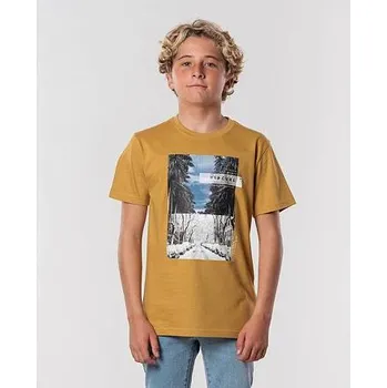 Pánské tričko Tričko Rip Curl GD / BD S/S TEE BOY Mustard velikost 12