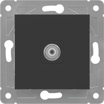 Elektrická zásuvka Anténní zásuvka nástěnná Electromalt černá