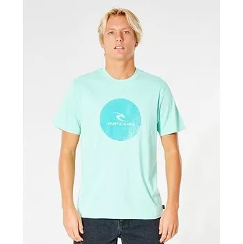 Pánské oblečení Tričko Rip Curl CORP ICON TEE Washed Aqua velikost XL