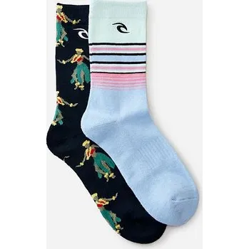 Dámské ponožky Ponožky Rip Curl ART CREW SOCK 2-PK Green velikost O/S