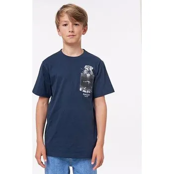 Pánské oblečení Tričko Rip Curl GROOVY POCKET TEE -BOY Dark Navy velikost 10