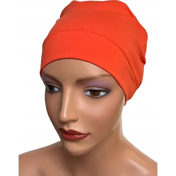 Čepice Eva Design turban bavlna červený, univerzální velikost