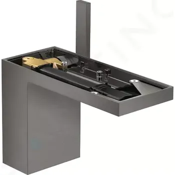 Vodovodní baterie Axor MyEdition Umyvadlová baterie s výpustí Push-Open, EcoSmart, kartáčovaný černý chrom/bez destičky, 47032340