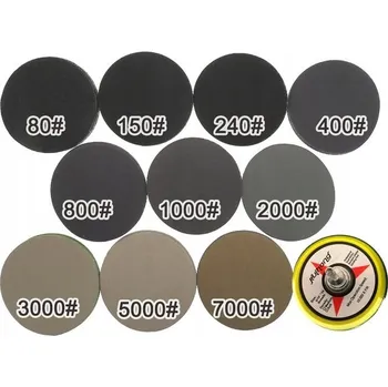 Příslušenství k brusce Brusný papír kotouč s podložkou 100ks 50mm 3mm zrnitost 80-7000