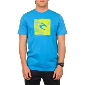 Pánské tričko Tričko Rip Curl SLASHED ICON S/S TEE Bleu Malibu velikost XL