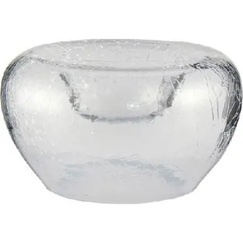 Svícen Kaheku Svícen MELZO na čajovou svíčku, čirá crack, skleněný, pr12x7cm (DOPRODEJ)|Ego Dekor