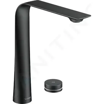 Vodovodní baterie Duravit D.1 Elektronická umyvadlová baterie, síťové napájení, matná černá, D11110008046