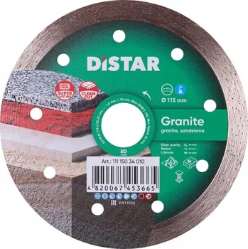 Řezný kotouč DISTAR DIAMANTOVÝ KOTOUČ 115 1,4 10 22,23 GRANITE