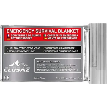 Termo Fólie , nouzová deka CLUSAZ 160 x 210 cm
