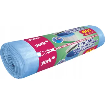 Pytle na odpadky PYTLE NA ODPADKY 60l 10 kusů se zavazováním, pevné, modré, do kuchyně a koupelny