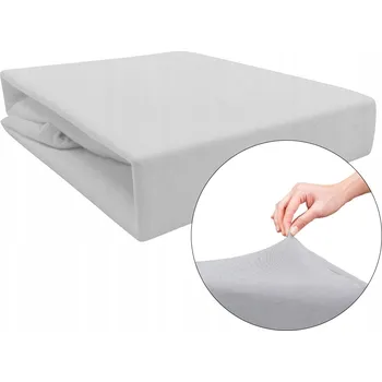 Prostěradlo PROSTĚRADLO JERSEY S GUMOU 200x220 cm BAVLNA BARVA POPIEL ODOLNÉ