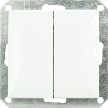 vypínač Dvojitý vypínač pod omítku Timex-Elektro bílý 5907522134105