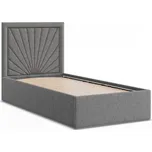 Čalouněná postel VASTO 90x200 cm s roštem Šedá