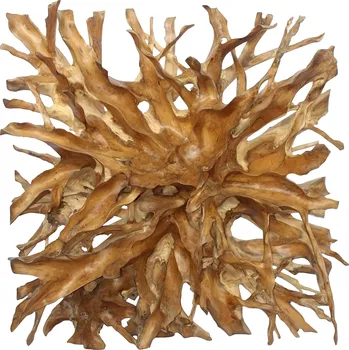 DEOKORK Teaková plastika z kořene SLUNCE VI