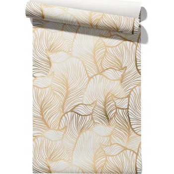 Tapeta Vliesová tapeta Zlaté Listy, role 50 cm x 6,1 m