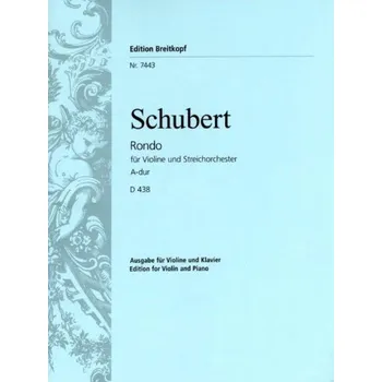 Franz Schubert: Rondo A-dur D 438 (noty na housle, klavír)