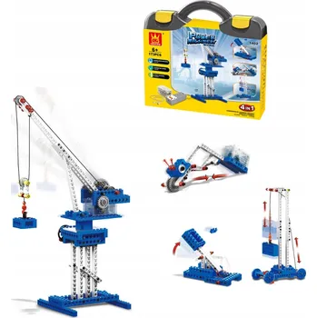 ostatní stavebnice Stavebnice Wange 1402 - Stroje 4v1: STEM, 173 dílků