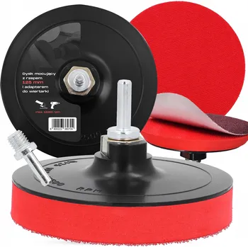 Brusný kotouč LEŠTICÍ A BRUSNÝ KOTOUČ 125 mm Eurodysk ADAPTÉR PAD NA SUCHÝ ZIP M14 Vrtačky