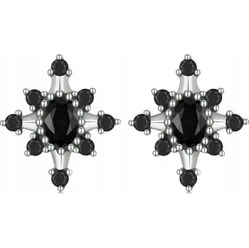 Náušnice Náušnice Fraise Gothic Star, černé, S925