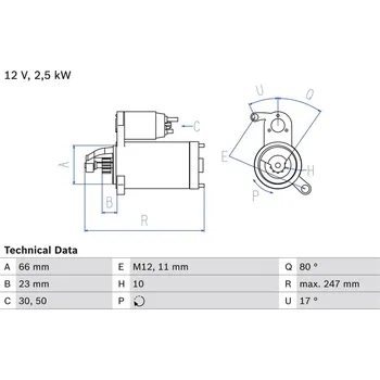 Startér Startér BOSCH 0 986 025 160