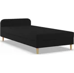 Čalouněná postel CASPE s čelem 90x200 cm s pružinovou matrací Modrá I