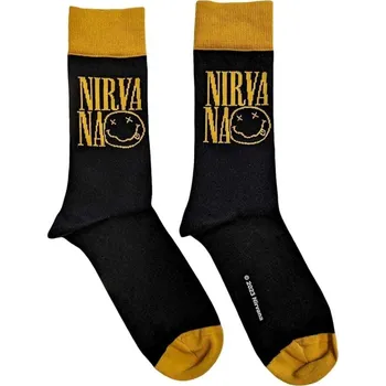 Pánské ponožky Nirvana Ponožky Logo Stacked Black 40-45